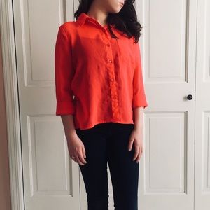CORAL RED BLOUSE